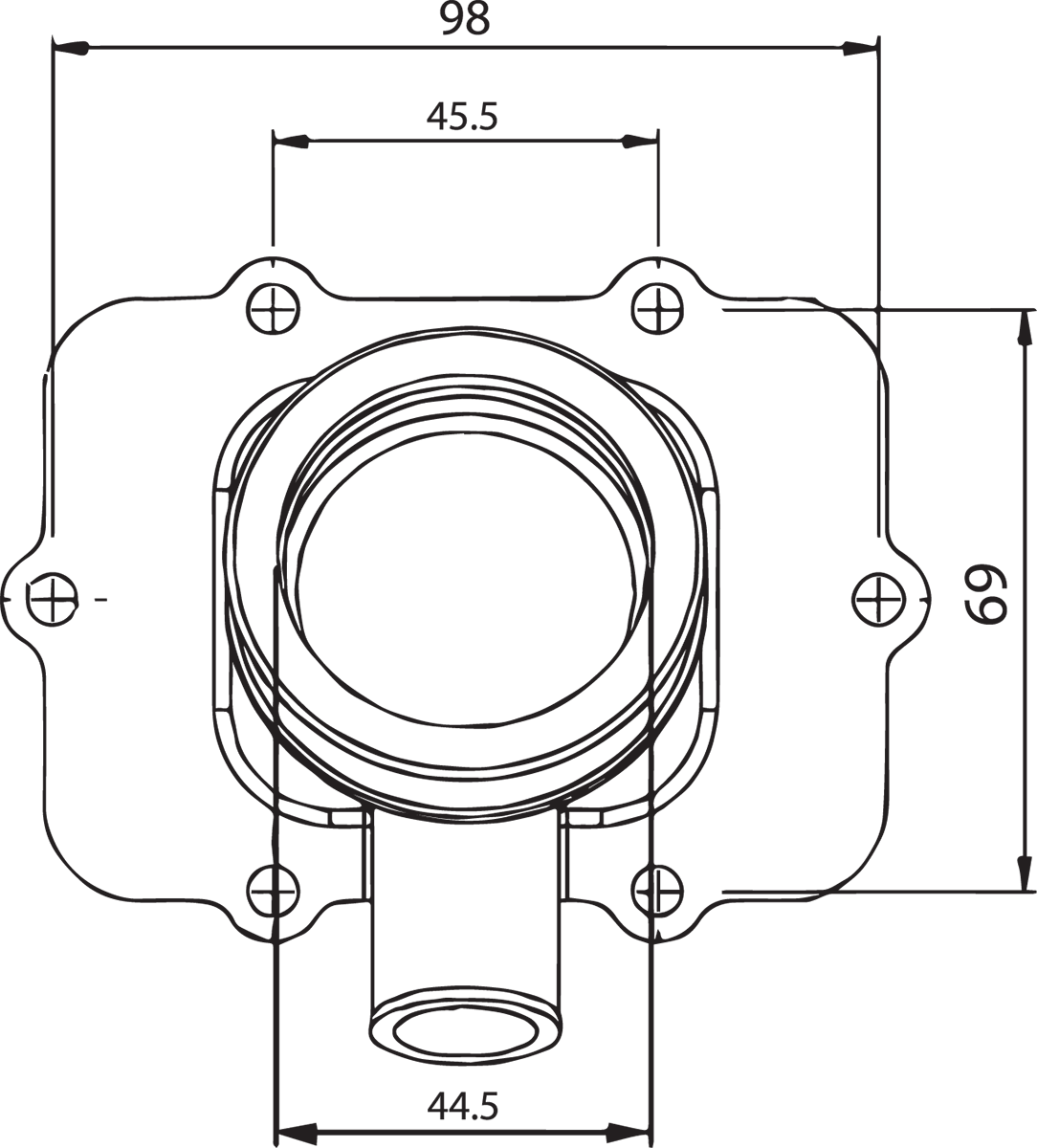 KIMPEX Carburetor Mounting Flange - Ski-Doo 104588