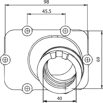 KIMPEX Carburetor Mounting Flange - Ski-Doo 104599