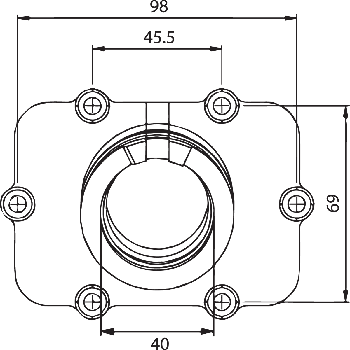 KIMPEX Carburetor Mounting Flange - Ski-Doo 301753