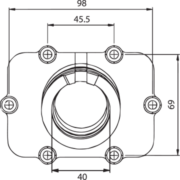 KIMPEX Carburetor Mounting Flange - Ski-Doo 301753