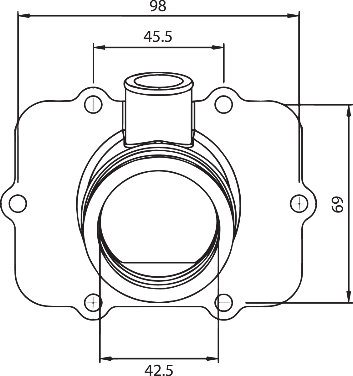 KIMPEX Carburetor Mounting Flange - Ski-Doo 301723