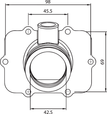 KIMPEX Carburetor Mounting Flange - Ski-Doo 301723