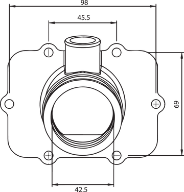 KIMPEX Carburetor Mounting Flange - Ski-Doo 301724