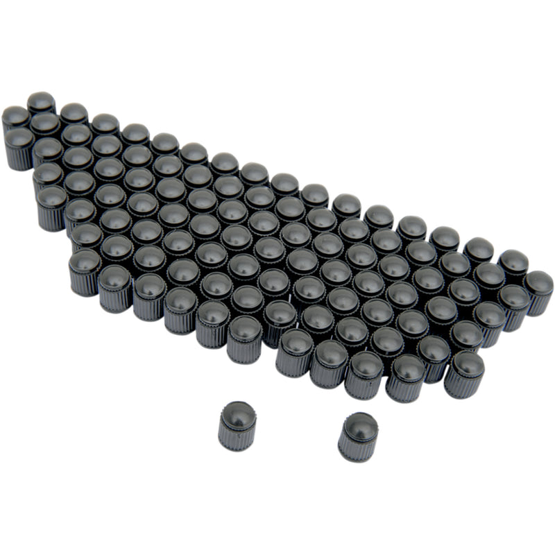 K&L Supply Valve Stem Cap - Black - 100 Pack 32-9989 | Valve Caps