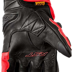 RST Freestyle 3 D3O CE Leather Glove - Black/Red - 2XL