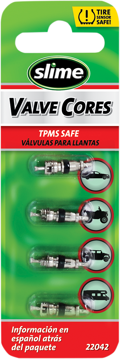 SLIME Valve Cores - Straight - Black/Silver/Raw 22042
