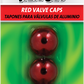 SLIME Valve Stem Caps - Red - 4 Pack 20129