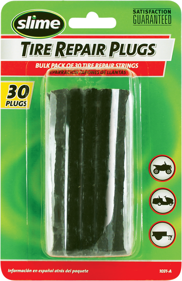 SLIME Repair Plugs - Tire - Black - 30 Pack 1031-A