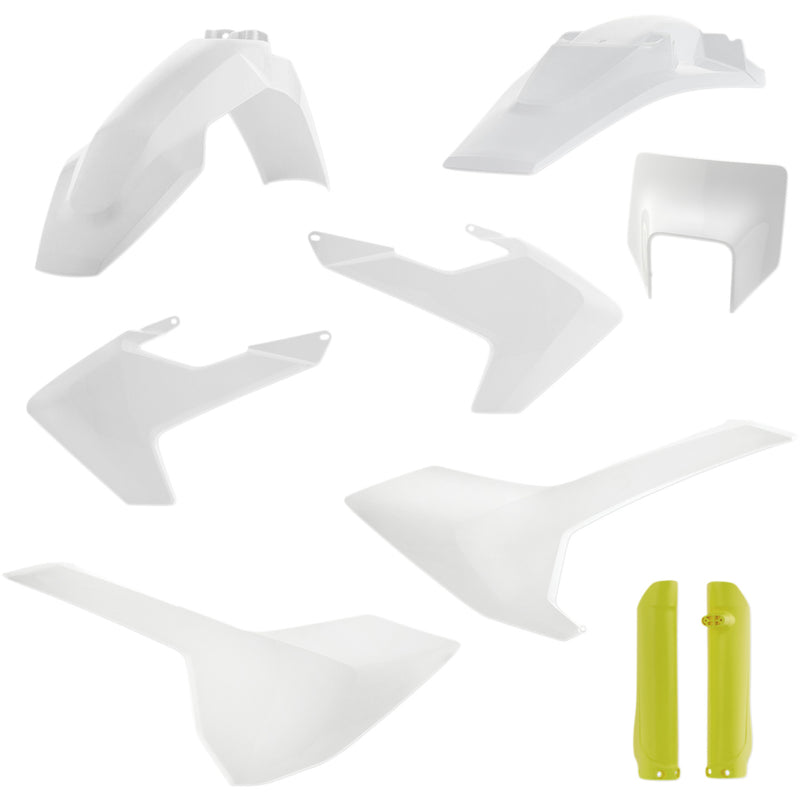 Acerbis Full Replacement Body Kit - OEM '19 White/Yellow 2733436345