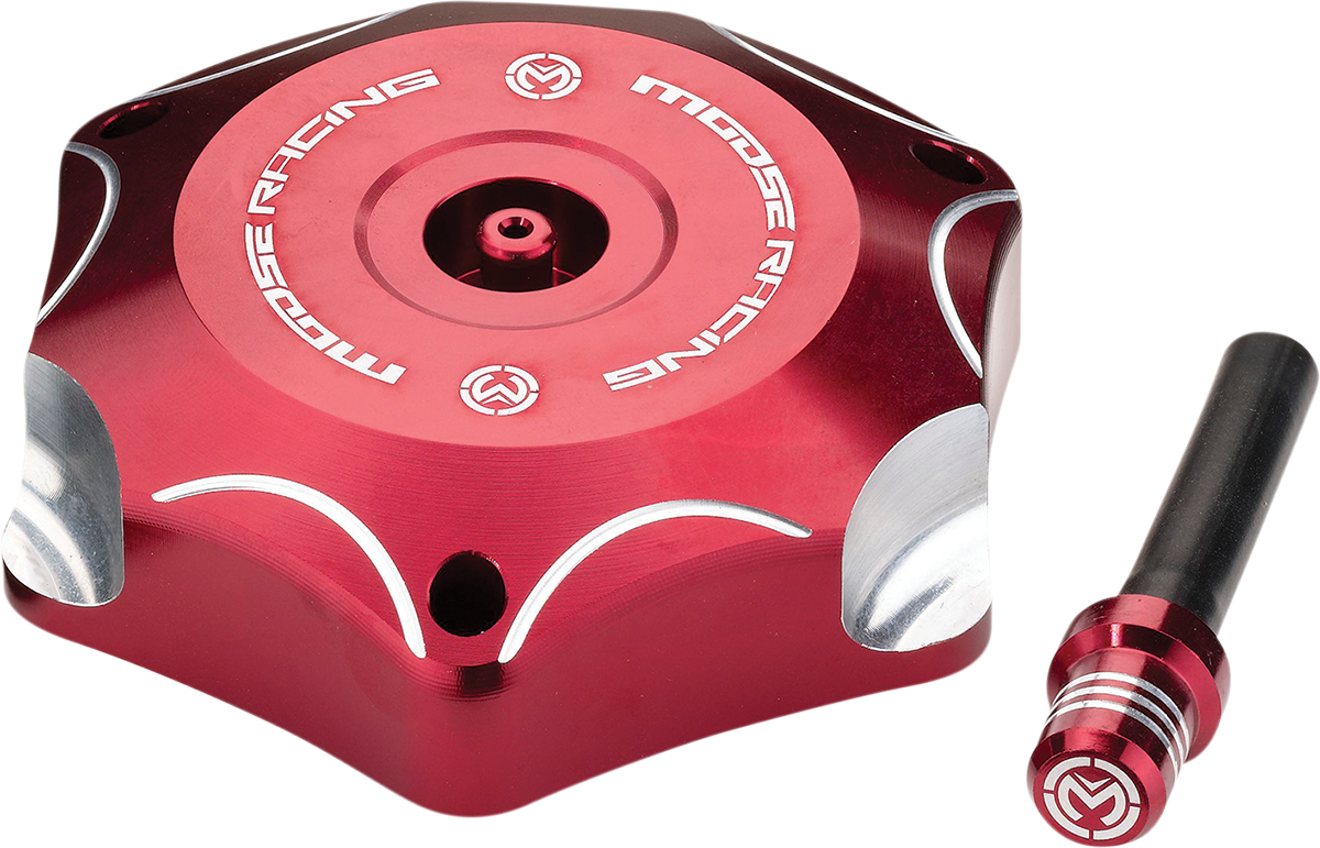 MOOSE RACING Aluminum Gas Cap - Red - Honda T03-1132R by Moose Racing