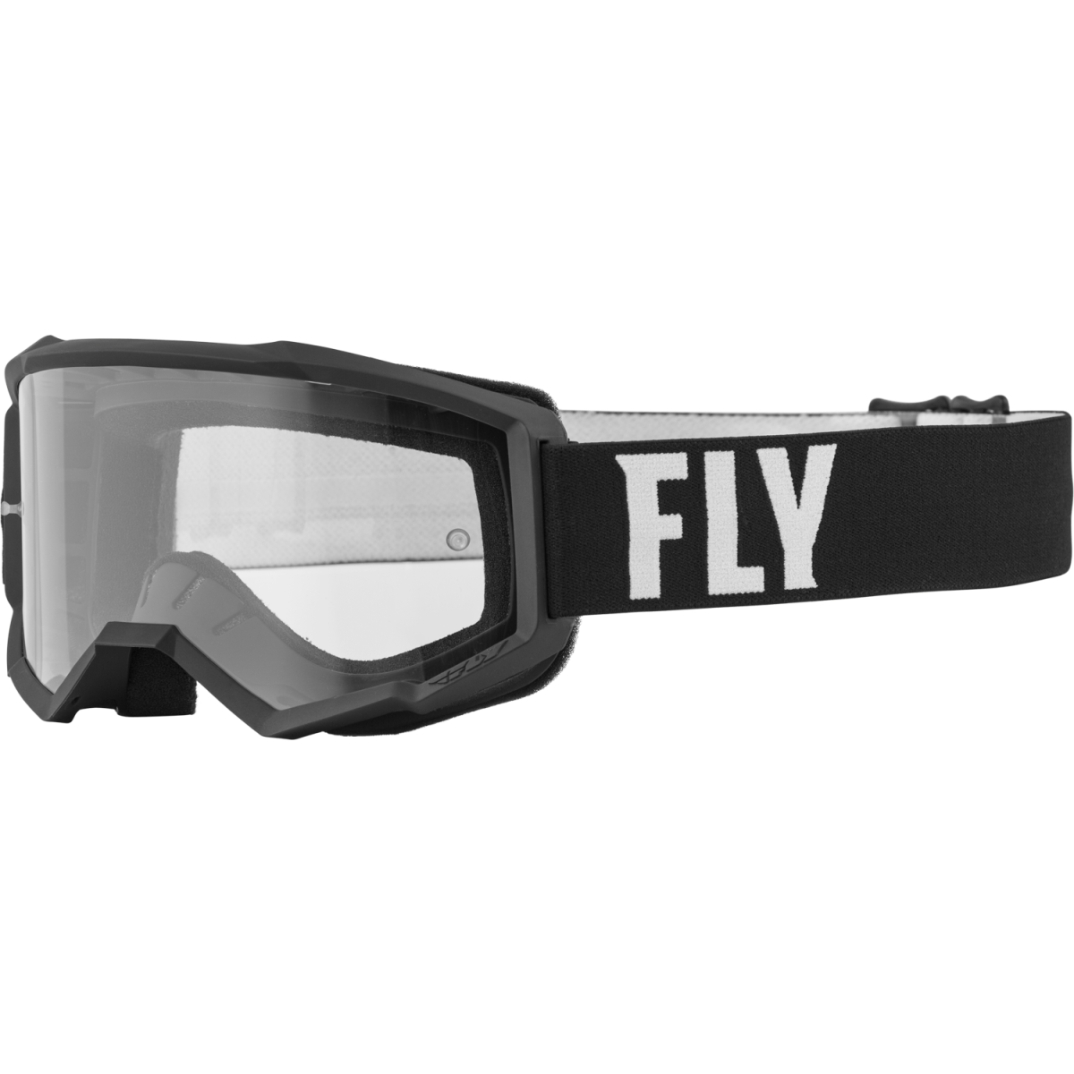 Fly Racing Youth Focus Goggle Black/White - Clear Lens by WPS