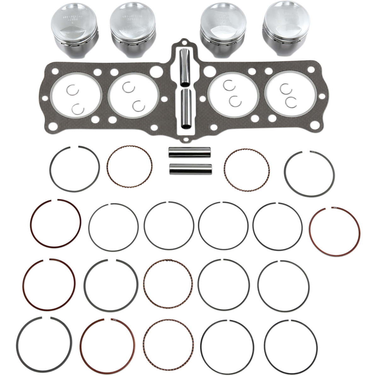 WISECO Piston Kit with Gasket - 65.00 mm - Honda CB750F/K K836