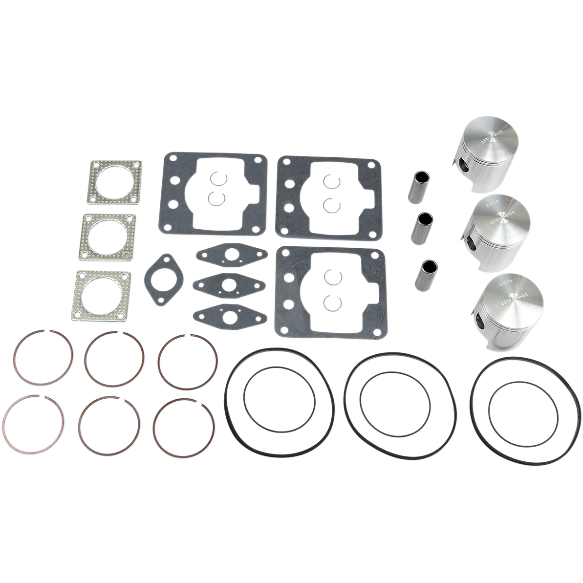 WISECO Piston Kit with Gaskets - 64.50 mm - 599 Engine Type - Ski-Doo SK1224