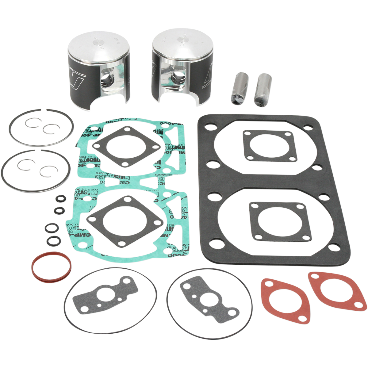 WISECO Piston Kit with Gaskets - 76.50 mm - 583 Engine Type - Ski-Doo SK1227