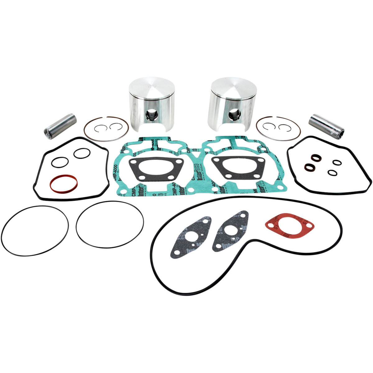 WISECO Piston Kit with Gaskets - 77.00 mm - 593 Engine Type - Ski-Doo SK1304