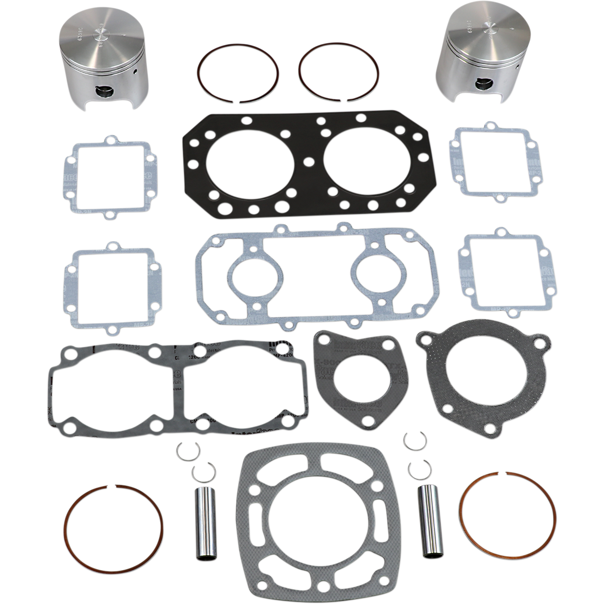 WISECO Piston Kit - Kawasaki - 550 cc Twin Cylinder - +0.50 mm WK1046