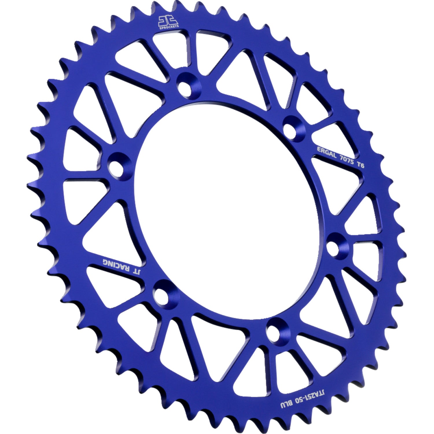 JT SPROCKETS Rear Sprocket - Blue - 50 Tooth - Yamaha JTA251.50BLU by JT Rear Sprockets   Aluminum/Alloy