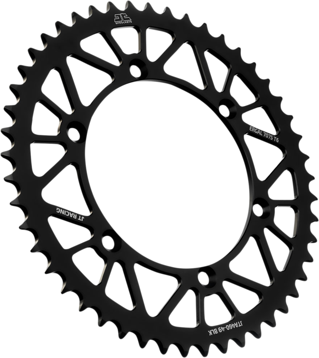 JT SPROCKETS Rear Sprocket - Kawasaki - Black - 49 Tooth JTA460.49BLK by JT Rear Sprockets   Aluminum/Alloy