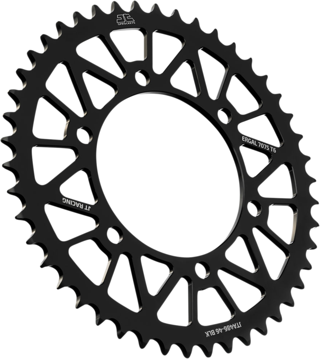 JT SPROCKETS Rear Sprocket - Kawasaki/Yamaha - Black - 46-Tooth JTA486.46BLK by JT Rear Sprockets   Aluminum/Alloy