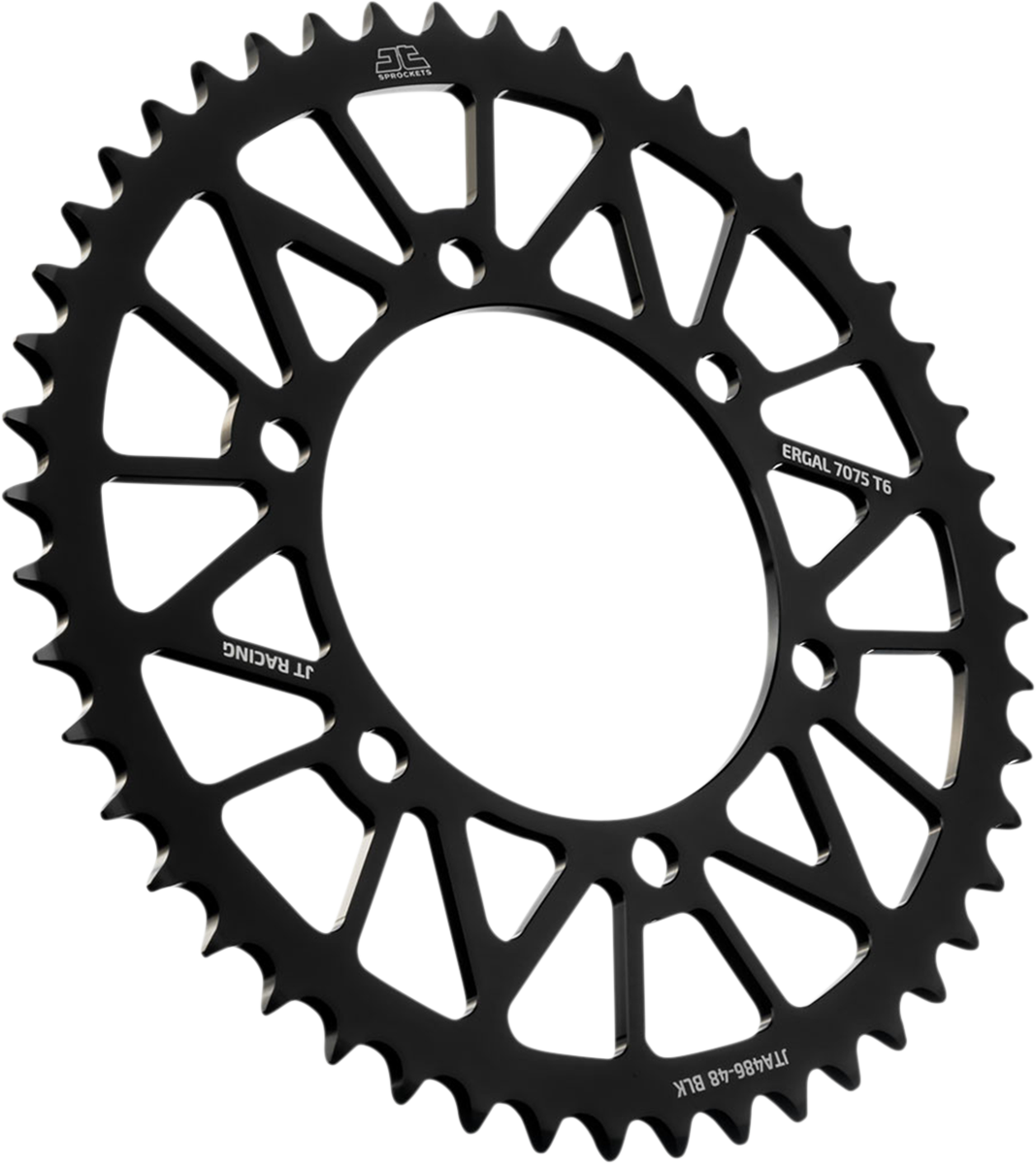 JT SPROCKETS Rear Sprocket - Kawasaki/Yamaha - Black - 48-Tooth JTA486.48BLK by JT Rear Sprockets   Aluminum/Alloy