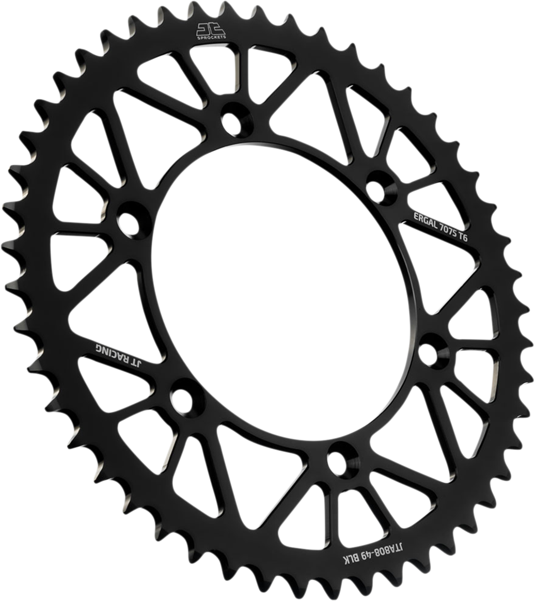 JT SPROCKETS Rear Sprocket - Suzuki - Black - 49-Tooth JTA808.49BLK by JT Rear Sprockets   Aluminum/Alloy