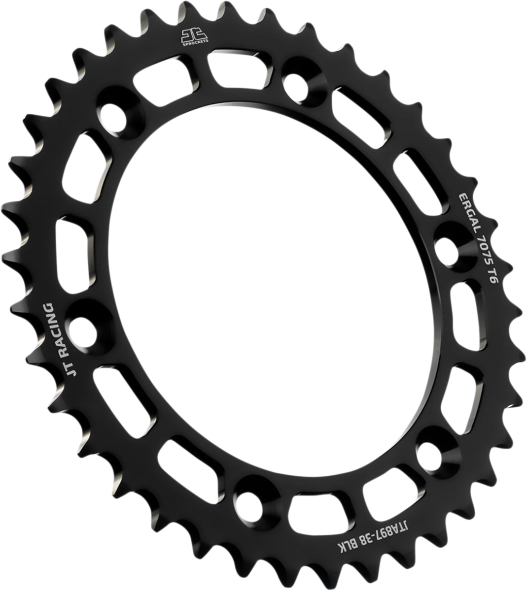 JT SPROCKETS Rear Sprocket - Black - 38-Tooth JTA897.38BLK by JT Rear Sprockets   Aluminum/Alloy