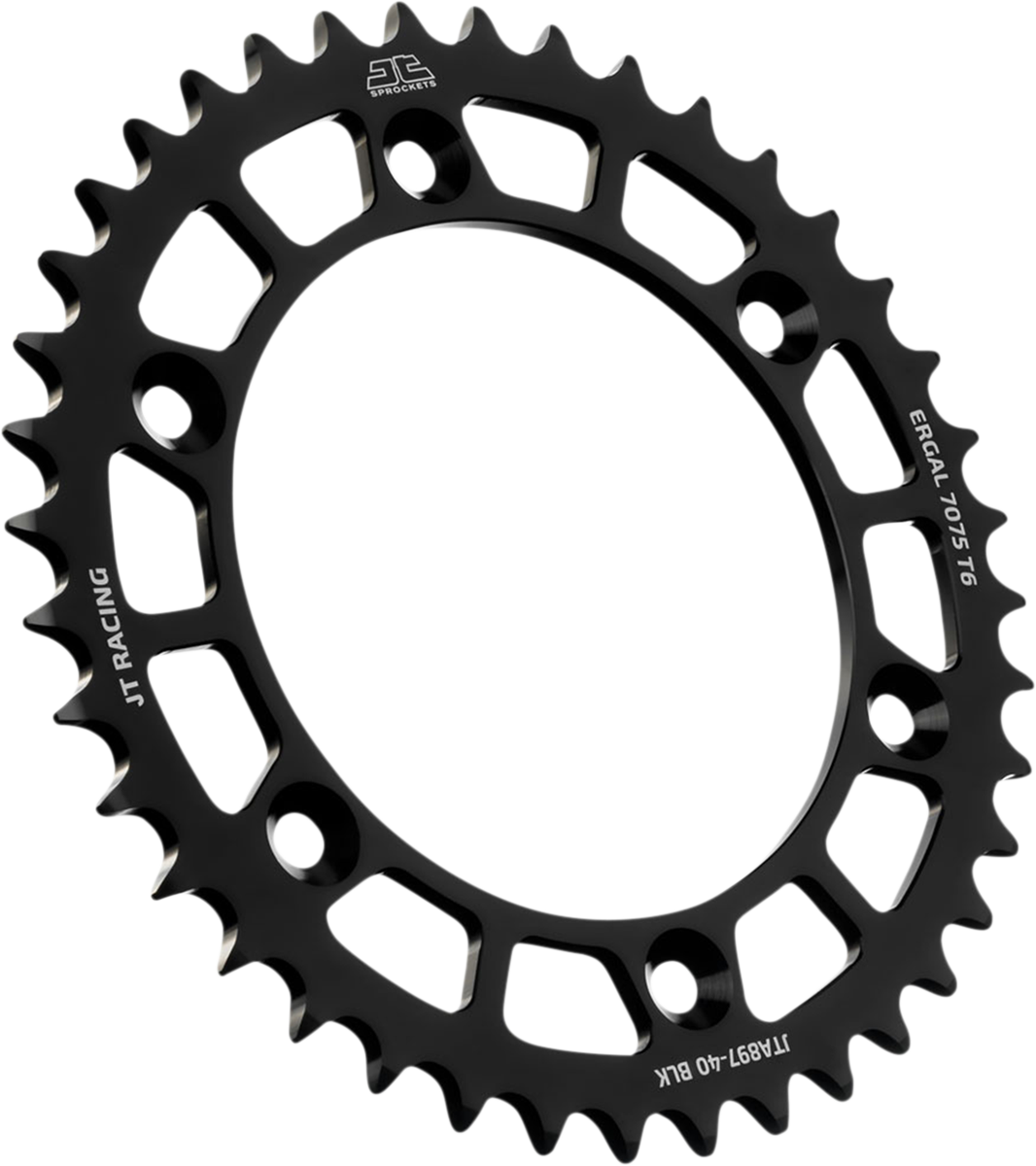 JT SPROCKETS Rear Sprocket - Black - 40-Tooth JTA897.40BLK by JT Rear Sprockets   Aluminum/Alloy