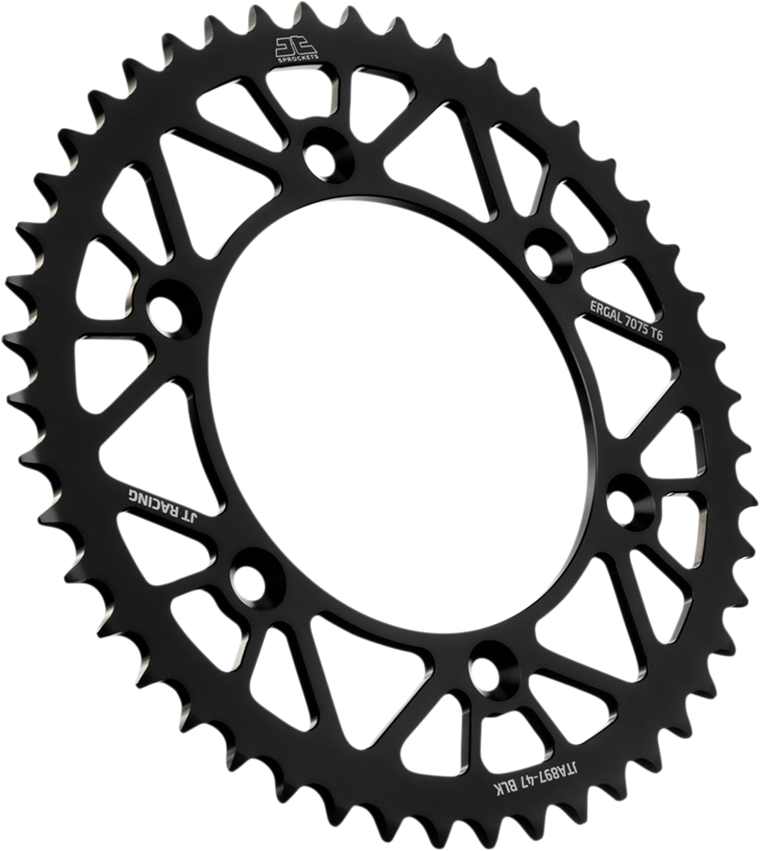 JT SPROCKETS Rear Sprocket - Black - 47-Tooth JTA897.47BLK by JT Rear Sprockets   Aluminum/Alloy