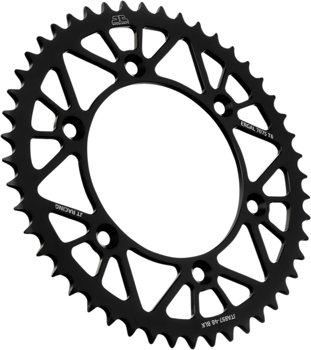 JT SPROCKETS Rear Sprocket - Black - 48-Tooth JTA897.48BLK by JT Rear Sprockets   Aluminum/Alloy