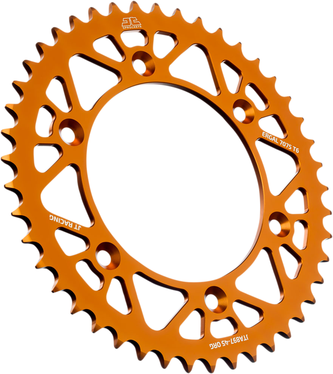 JT SPROCKETS Rear Sprocket - Orange - 45-Tooth JTA897.45ORG by JT Rear Sprockets   Aluminum/Alloy