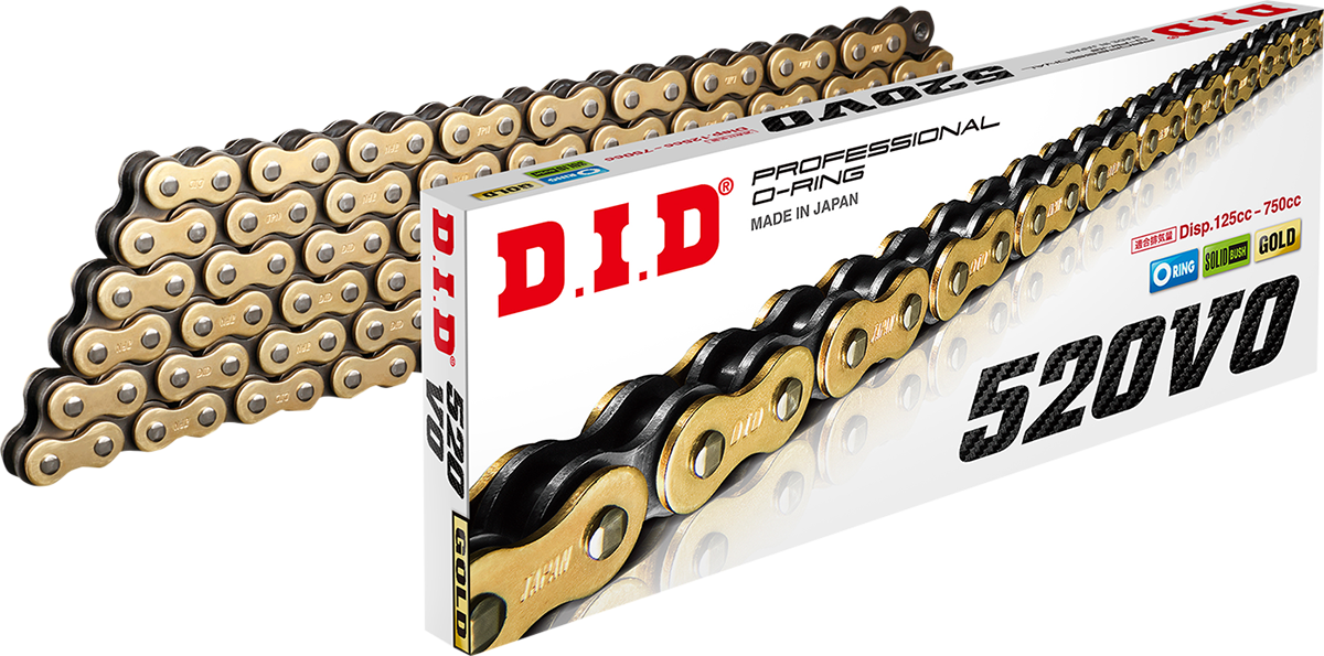 DID 520 VO Drive Chain - Gold & Black - 100 Link M520VOG100FB