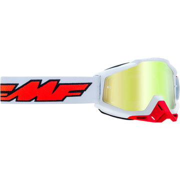 FMF PowerBomb Goggles - Rocket - White - True Gold F-50037-00004