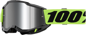 100% Accuri 2 Goggle Neon Yellow Mirror Silver Lens