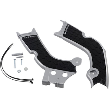 ACERBIS X-Grip Frame Guards - Silver/Black - Honda 2736331015