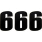 Moose Racing Race Number 6 - Black - 6" 80116