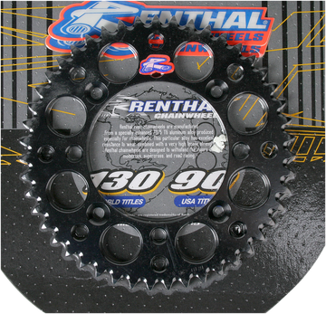 RENTHAL Sprocket - Black - 47 Tooth 121U-428-47GPBK