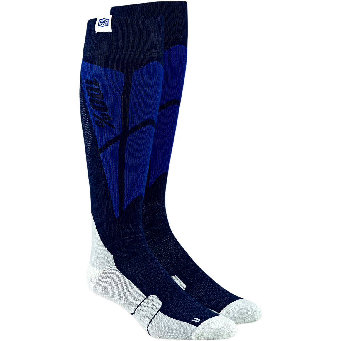 100% Hi-Side Performance Socks - Navy/Gray - Small/Medium 24008-264-17