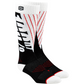 100% Torque Comfort Moto Socks - Black/White - Small/Medium 24007-011-17