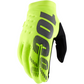 100% Brisker Gloves - Fluo Yellow - Large 10003-00017