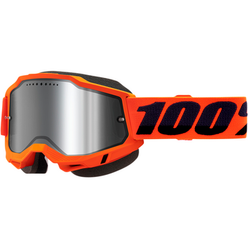 100% Accuri 2 Snow Goggles - Neon Orange - Silver Mirror 50022-00004