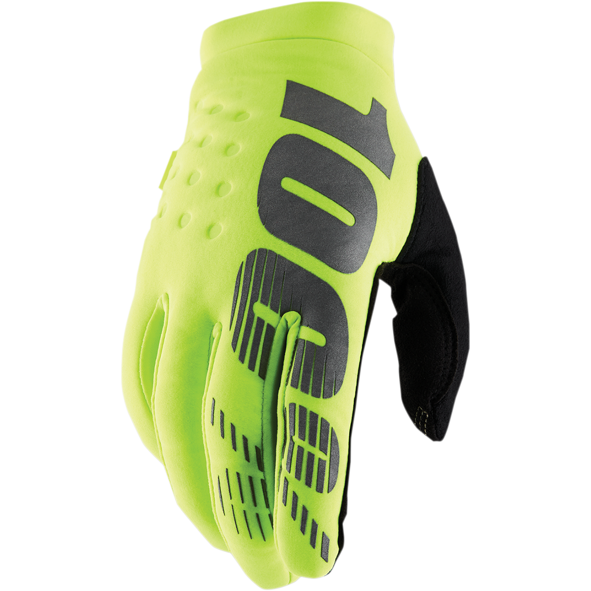 100% Youth Brisker Gloves - Fluo Yellow - Large 10004-00010