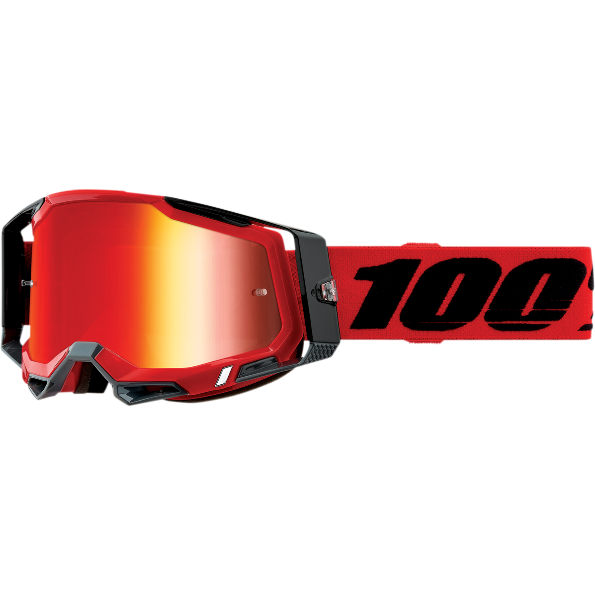 100% Racecraft 2 Goggles - Red - Red Mirror 50010-00003