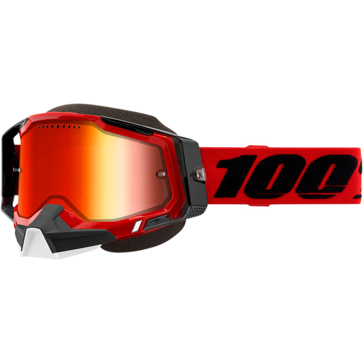 100% Racecraft 2 Snow Goggles - Red - Red Mirror 50012-00003