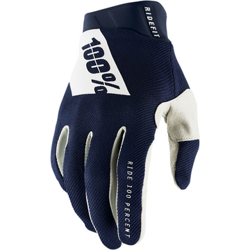 100% Ridefit Gloves - Navy/White - XL 10010-00028