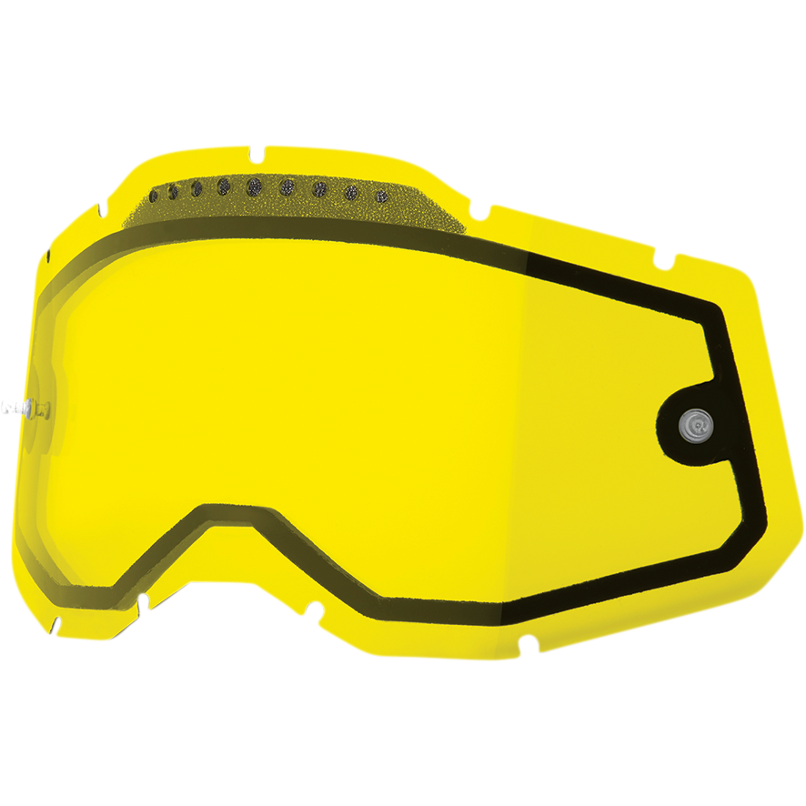 100% Accuri 2/Racecraft 2/Strata 2 Dual Lens - Vented - Yellow 59082-00003