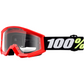 100% Strata Mini Goggles - Red - Clear Lens 50033-00002