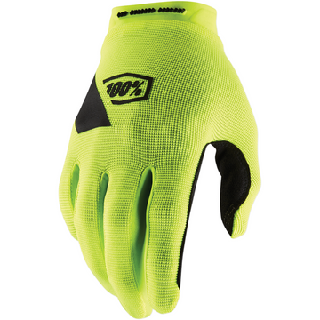 100% Ridecamp Gloves - Fluo Yellow - Small 10011-00010