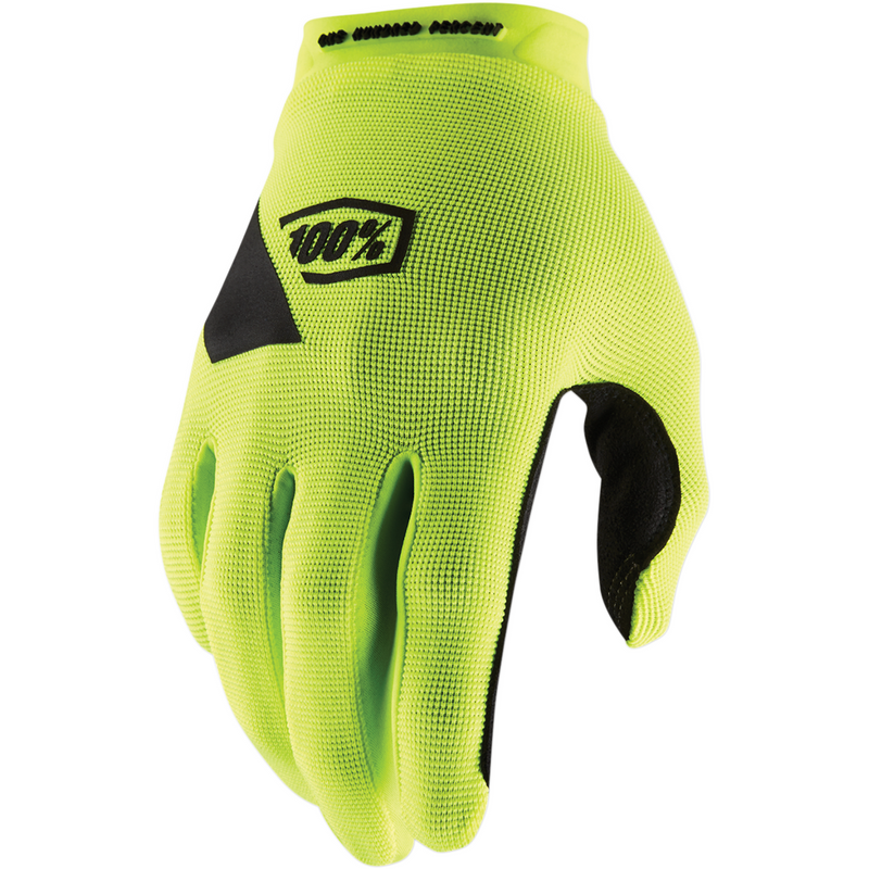 100% Ridecamp Gloves - Fluo Yellow - Medium 10011-00011