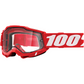 100% Accuri 2 Enduro Goggles - Red - Clear 50015-00005