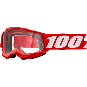 100% Youth Accuri 2 Goggles - Red - Clear 50024-00002